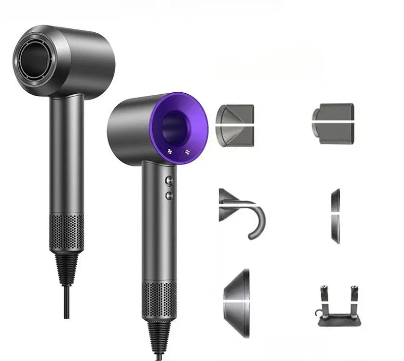 5-in-1 Professional Hair Dryer: Lightweight Thermostatic Styling Tool with Hot & Cold Air for Silky Smooth Hair