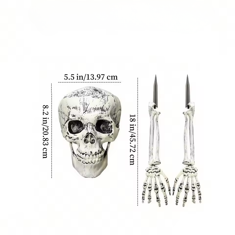 Realistic Halloween Skeleton Stake Decorations - Spooky Arm & Leg Bones for Your Yard and Garden