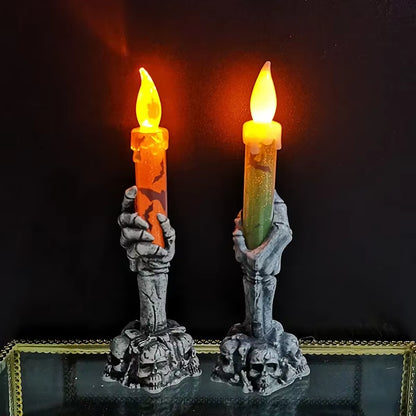 Spooktacular Halloween Skeleton Ghost Candles - Perfect Pumpkin Party Decorations!
