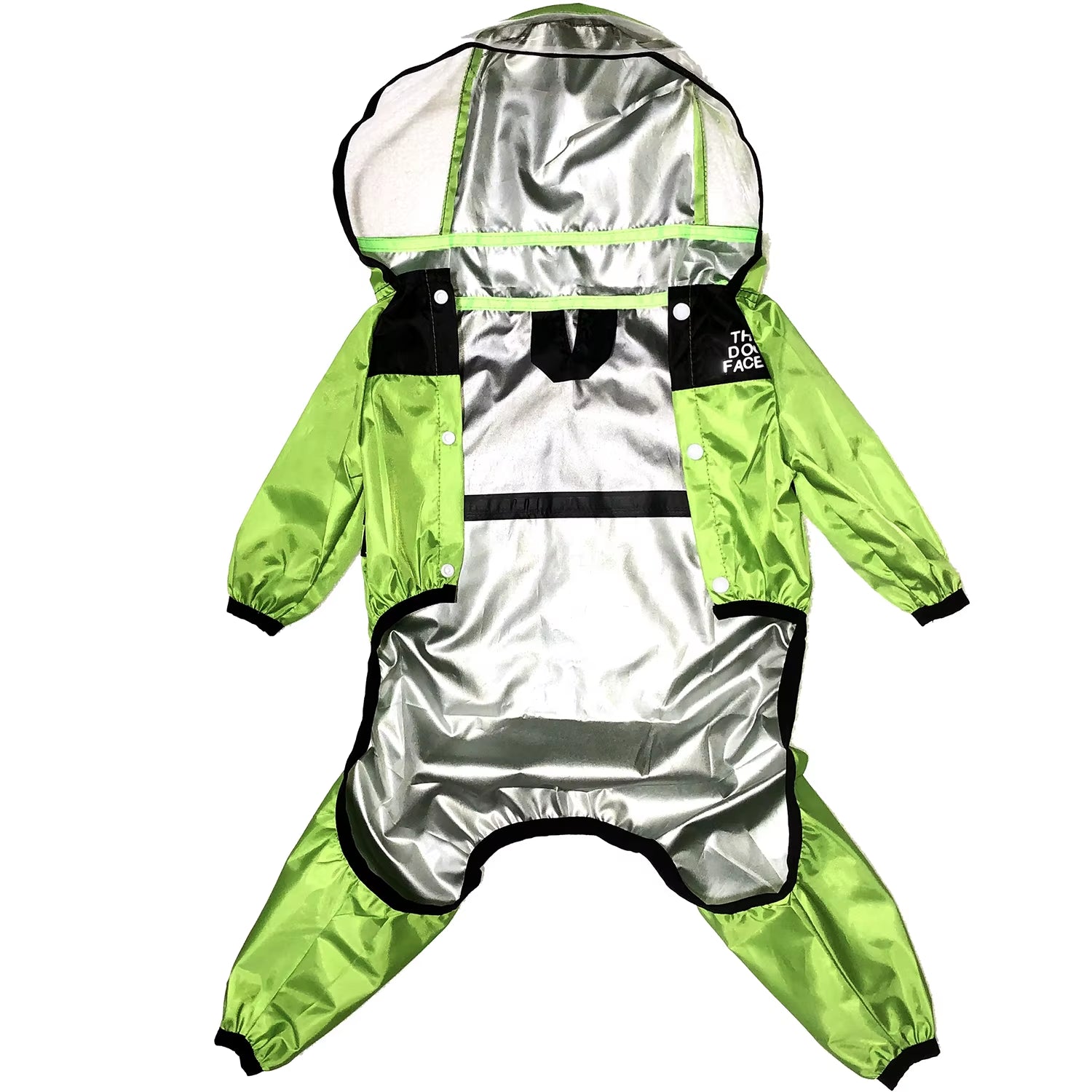 Waterproof Pet Raincoat with Transparent Hood for Dogs and Cats - Stylish Jumpsuit Jacket
