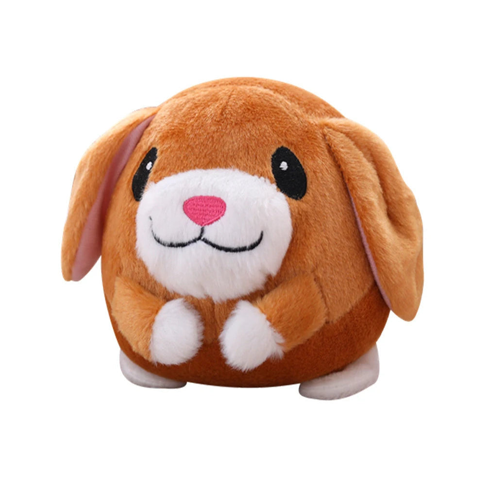 Electronic Pet Dog Toy Plush Doll Ball Talking Pet Bouncing Jump Ball Active Moving Pet Plush Toy Bite Resistant Interactive Toy