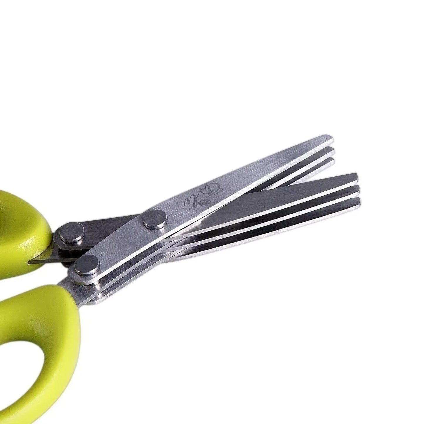Versatile 3-5 Layer Stainless Steel Kitchen Scissors for Effortless Cutting and Chopping of Pepper, Scallion, and Laver