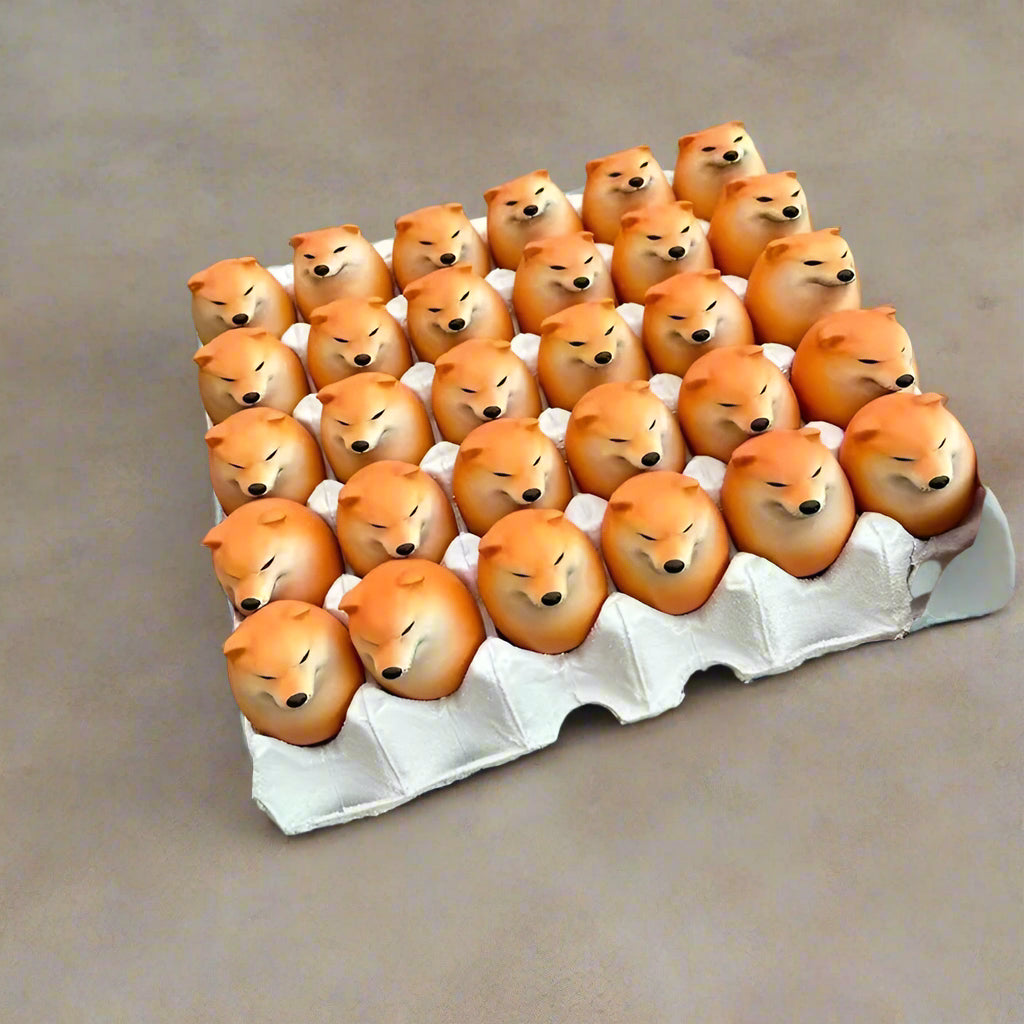 Whimsical Shiba Inu Egg-Shaped PVC Desk Decor - Perfect for Home, Office, and Fun Christmas Gifts!
