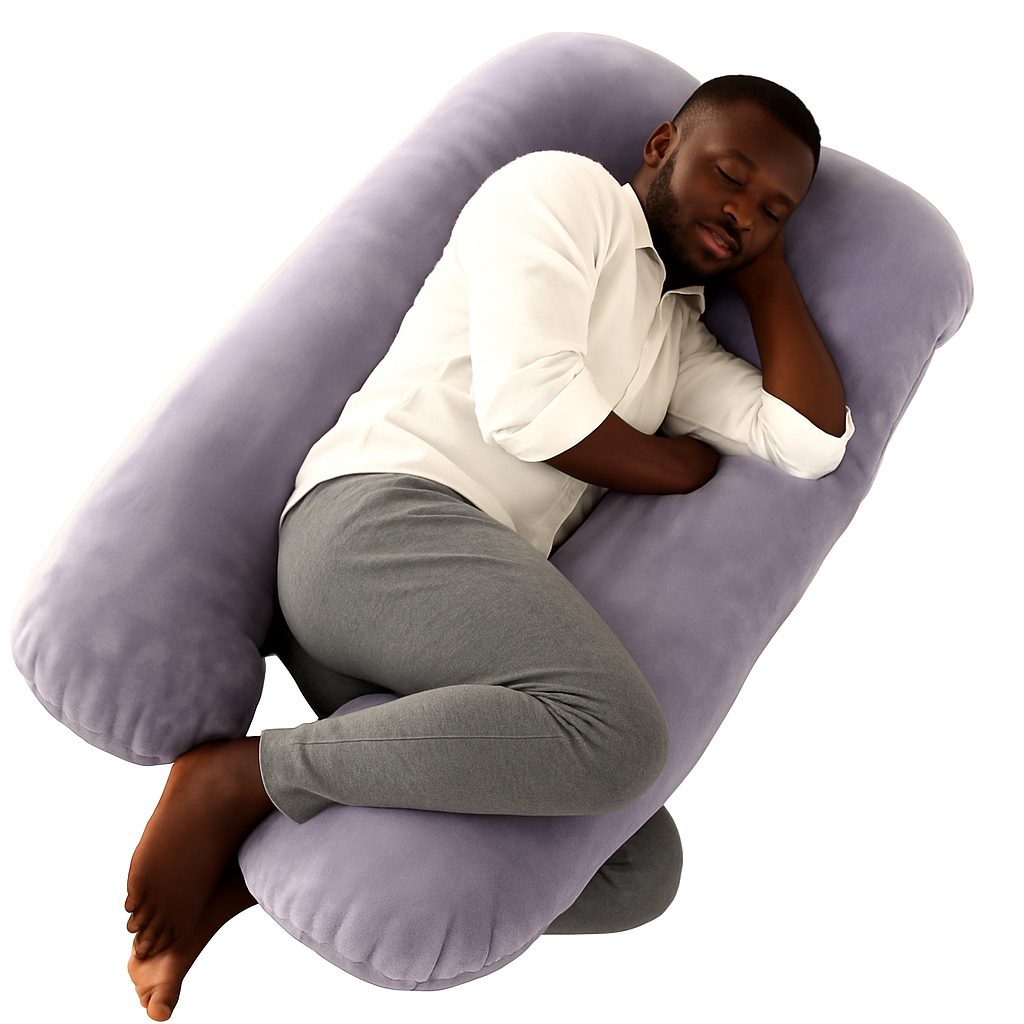 The Snuggle Huggle™ - Ultimate Comfort U-Shaped Fleece Pillow with Multi-Functional Side Support